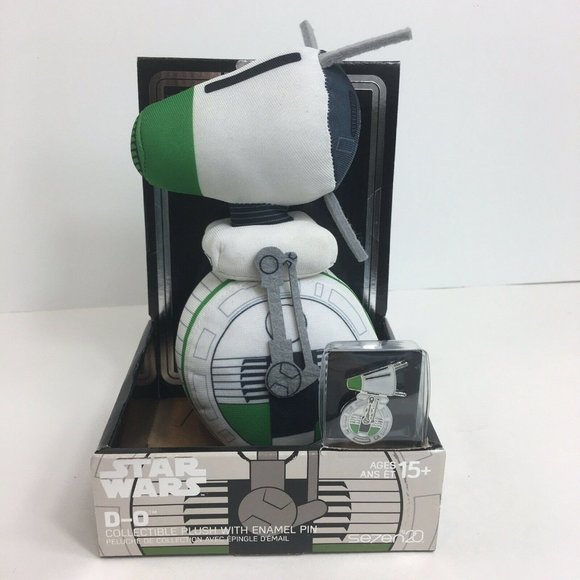 Disney Star Wars D-O Stylized 7" Droid Plush With Enamel Pin Collectible D-0 New - Picture 11 of 12